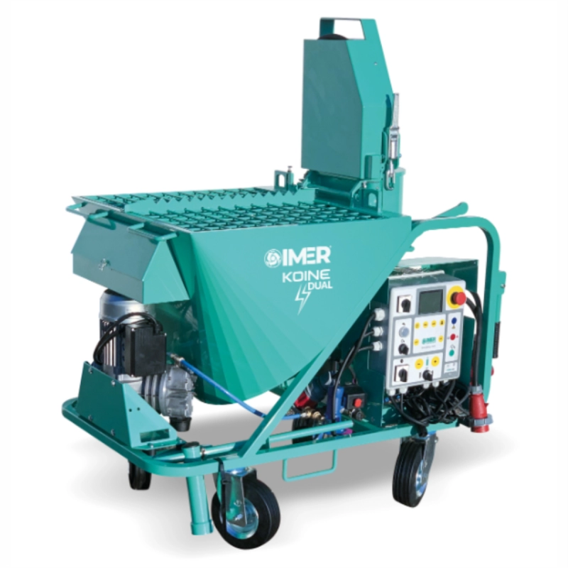 Masina de tencuit Imer Koine 4 DUAL 230/400V debit material 22 l/min materiale preamestecate Masina de tencuit Imer Koine 4 DUAL 230/400V debit material 22 l/min materiale preamestecate